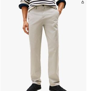 TOMMY HILFIGER Custom Fit Chino Khaki Pants Size 32/32 32 100% Cotton